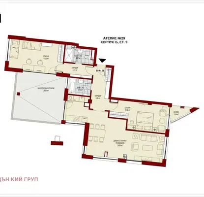 Photo 2 — 3-bedroom apartment in Sofiya, Serdika