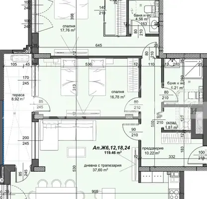 Photo 3 — 3-bedroom apartment in Plovdiv, Trakiya