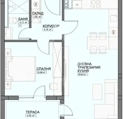 Снимка 3 — Двустаен апартамент в Пловдив, Остромила