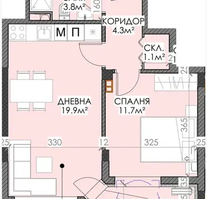 Снимка 4 — Двустаен апартамент в Бургас, Сарафово