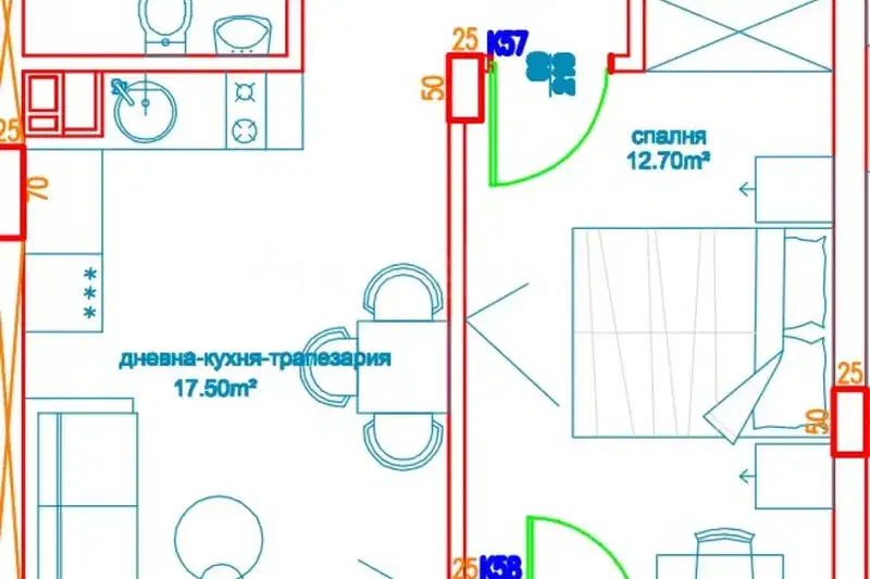 2-bedroom apartment in Burgas, Slaveikov