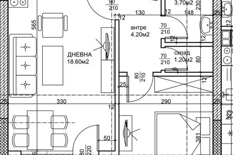 2-bedroom apartment in Plovdiv, Trakiya