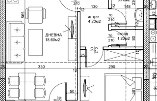 Двустаен апартамент в Пловдив, Тракия
