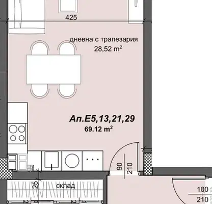Снимка 4 — Двустаен апартамент в Пловдив, Тракия