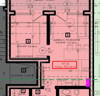 Снимка 2 — Двустаен апартамент в Пазарджик, Велин
