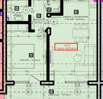 Снимка 2 — Двустаен апартамент в Пазарджик, Велин