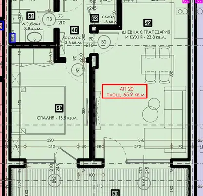 Снимка 2 — Двустаен апартамент в Пазарджик, Велин