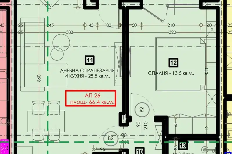 Двустаен апартамент в Пазарджик, Велин