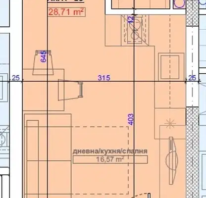 Снимка 3 — Едностаен апартамент в Бургас, Приморско