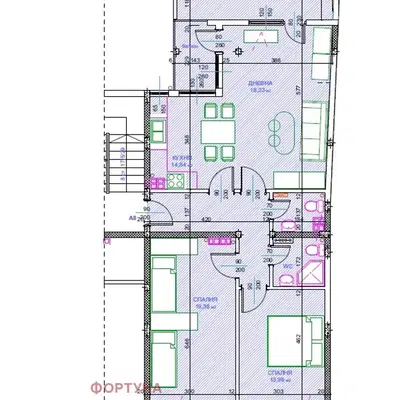 Photo 2 — 3-bedroom apartment in Ruse, Centyr