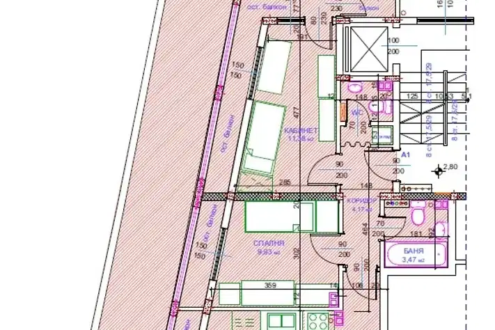 3-bedroom apartment in Ruse, Centyr
