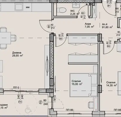 Снимка 2 — Тристаен апартамент в Пловдив, Христо Смирненски
