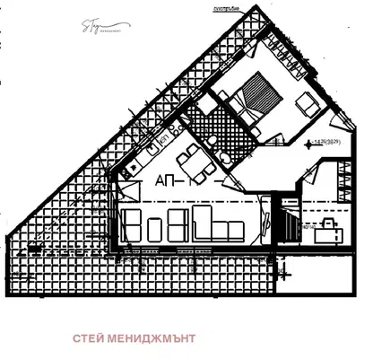 Снимка 3 — Тристаен апартамент в Бургас, Меден рудник - зона Б