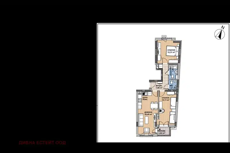 3-bedroom apartment in Sofiya, Nadejda 4