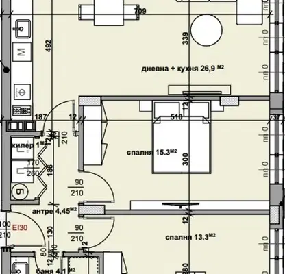 Снимка 2 — Тристаен апартамент в Стара Загора, Самара 3