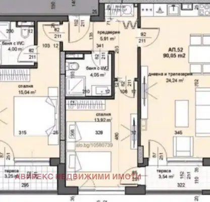 Снимка 3 — Тристаен апартамент в Пловдив, Тракия