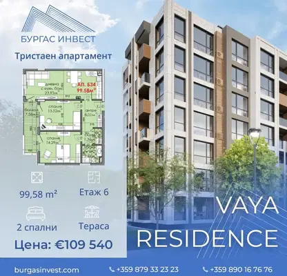Снимка 5 — Тристаен апартамент в Бургас, Меден рудник - зона Д