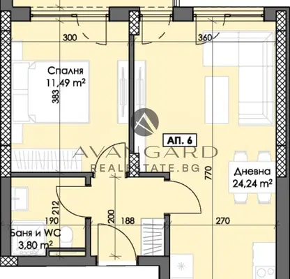 Снимка 3 — Двустаен апартамент с тераса в Тракия, Пловдив, до х-л SPS