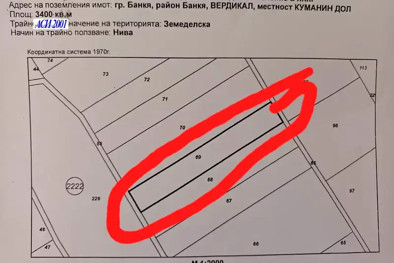 Земеделски имот в София, Банкя