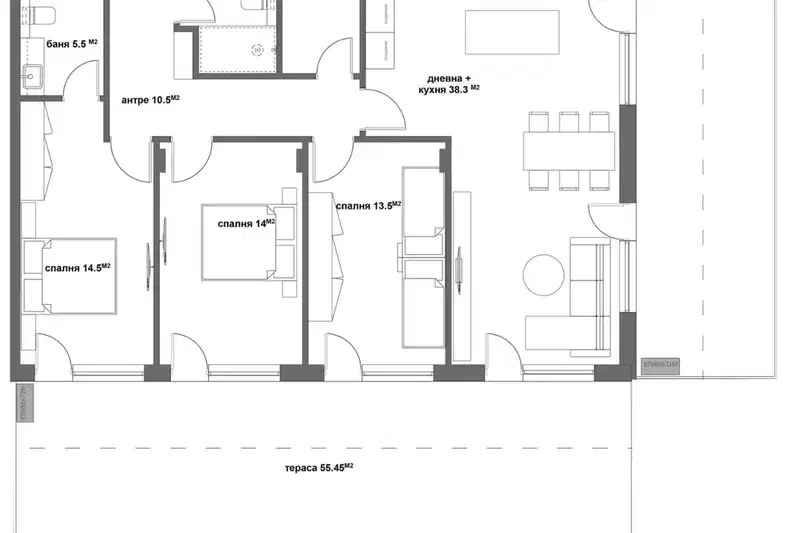 4-bedroom apartment in Stara Zagora, Ayazmoto