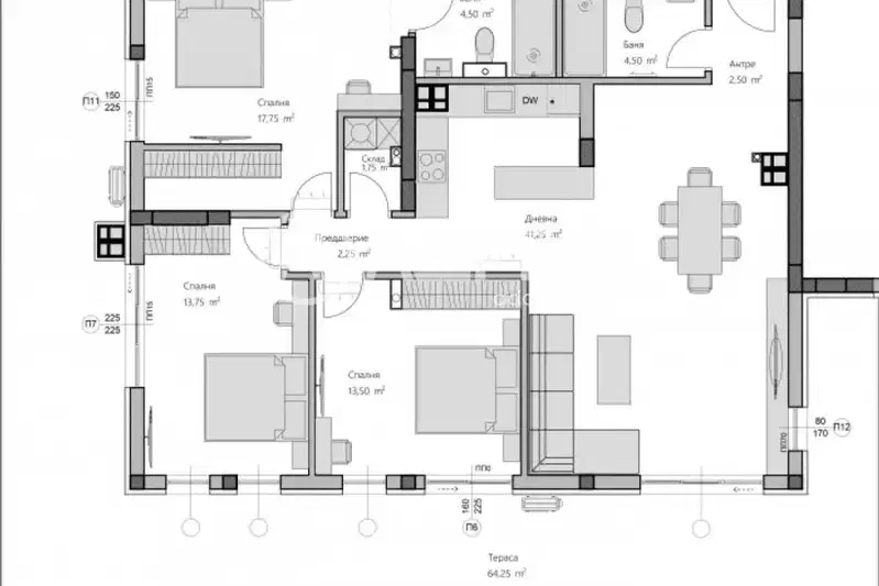 4-bedroom apartment in Plovdiv, Hristo Smirnenski