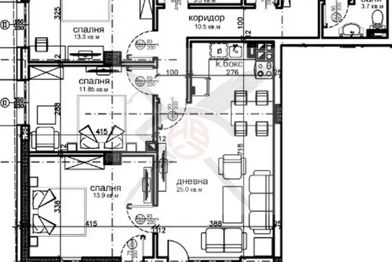 Four-room apartment with terrace in Krasna Polyana 2, Sofia