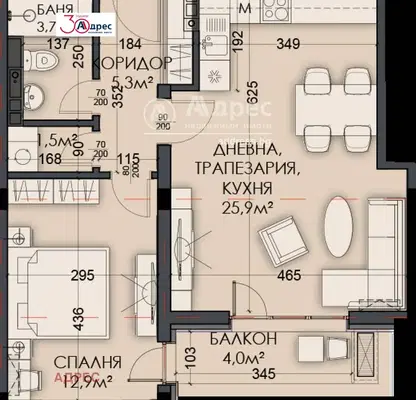 Снимка 4 — Многостаен апартамент във Варна, Виница