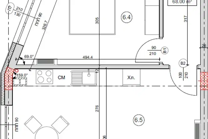 2-bedroom apartment in Благоев, Ален мак