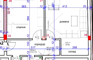 Двустаен апартамент в Русе, Център