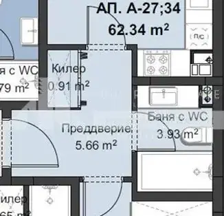 Снимка 3 — Двустаен апартамент в Пловдив, Христо Смирненски