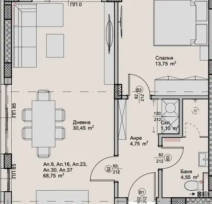 Photo 2 — 2-bedroom apartment in Plovdiv, Hristo Smirnenski