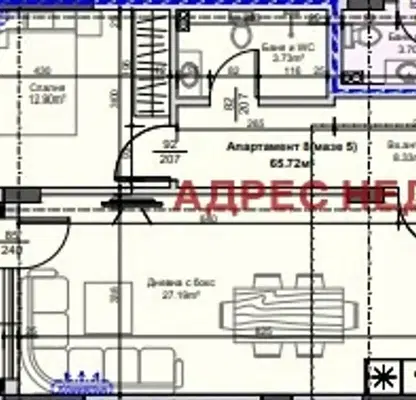 Снимка 2 — Двустаен апартамент в Стара Загора, Железник - център