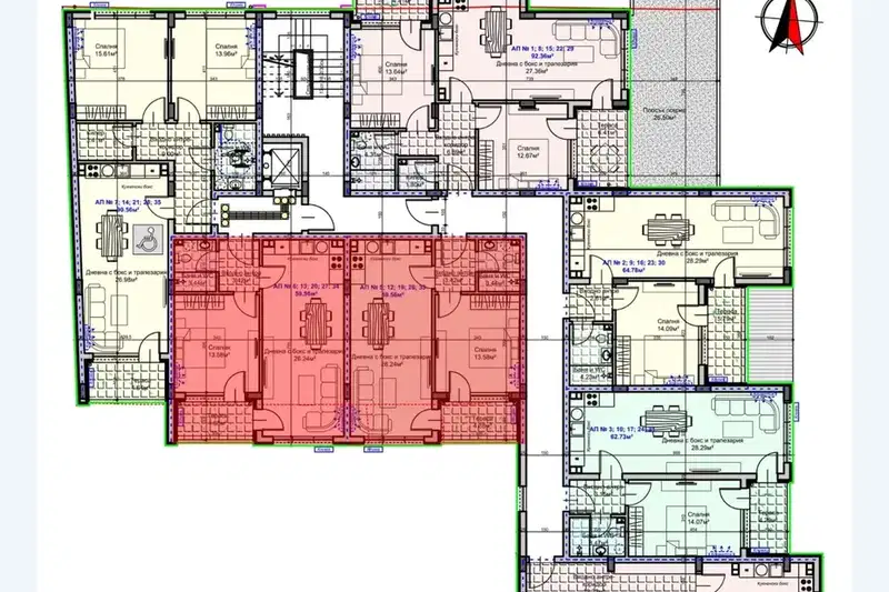 2-bedroom apartment in Stara Zagora, Jeleznik - Centyr