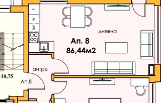 Двустаен апартамент в Пловдив, Каменица 1