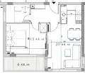 Снимка 2 — Двустаен апартамент с тераса в Кръстова вада, София