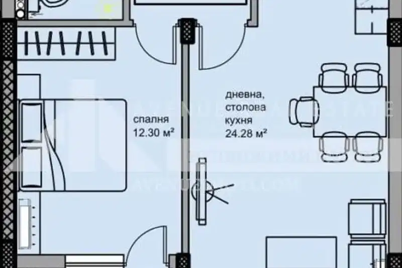 2-bedroom apartment in Plovdiv, Kyuchuk Parij