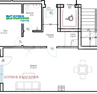 Снимка 2 — Двустаен апартамент във Варна, м-т Пчелина