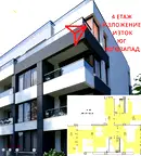 Просторен 2-стаен апартамент с тристранно изложение в Малинова долина