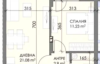Двустаен апартамент в Бургас, Меден рудник - зона Б