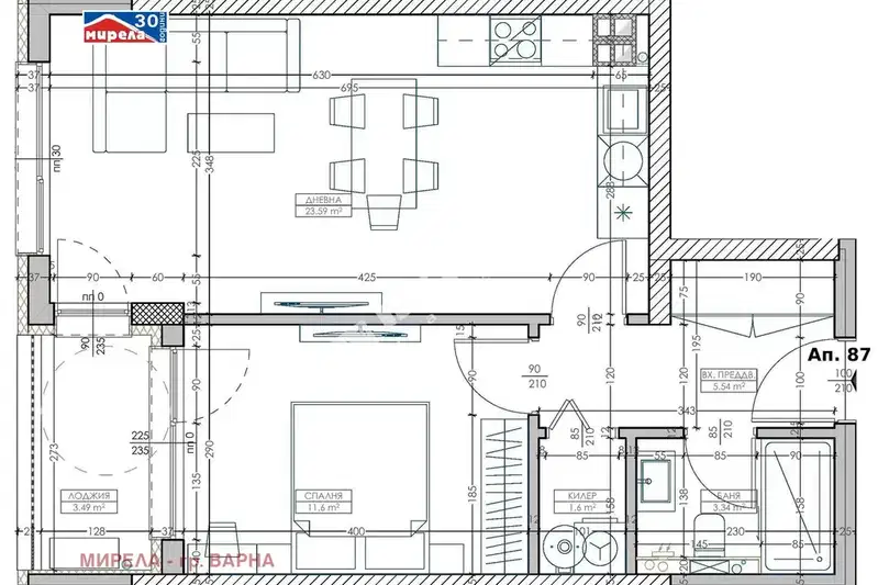 2-bedroom apartment in Varna, Mladost 1