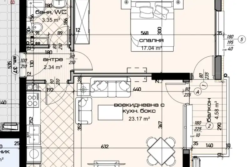 2-bedroom apartment in Varna, Mladost 1