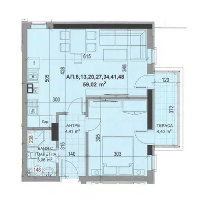 Снимка 3 — Двустаен апартамент в Стара Загора, Опълченски