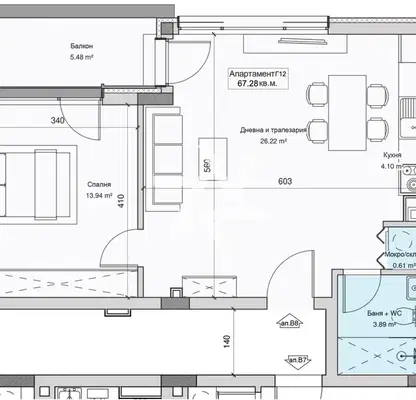 Photo 2 — 2-bedroom apartment in Sofiya, Malinova Dolina