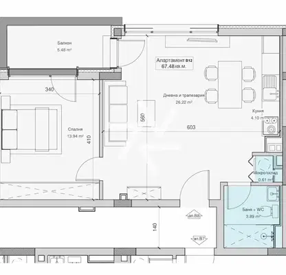 Photo 2 — 2-bedroom apartment in Sofiya, Malinova Dolina