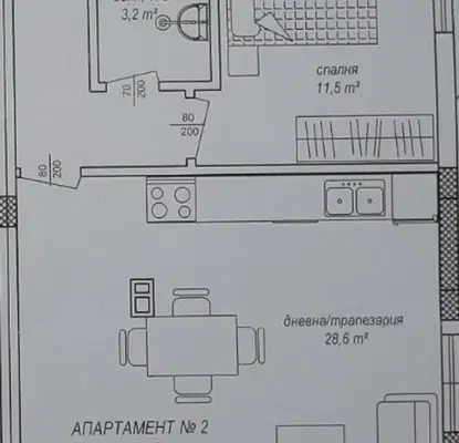 Снимка 2 — Двустаен апартамент в Пазарджик, Велин