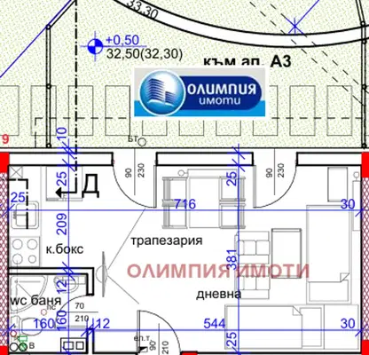 Снимка 2 — Едностаен апартамент в Русе, Център