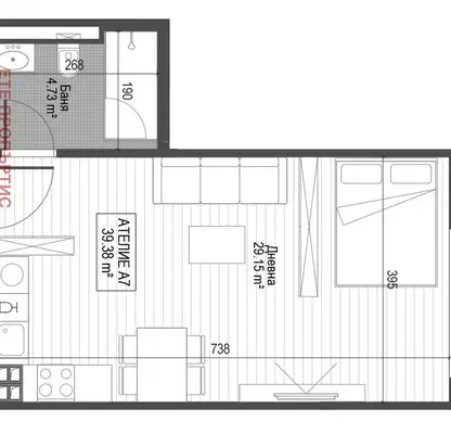 Photo 2 — 1-bedroom apartment in Sofia, Zona B-5