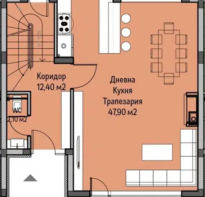 Снимка 5 — Къща с 3 спални в м-т Камбаните с двор и паркоместа