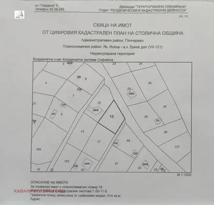 Снимка 2 — Парцел в София, м-т яз. Искър