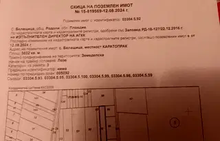 Парцел в Пловдив, с. Белащица